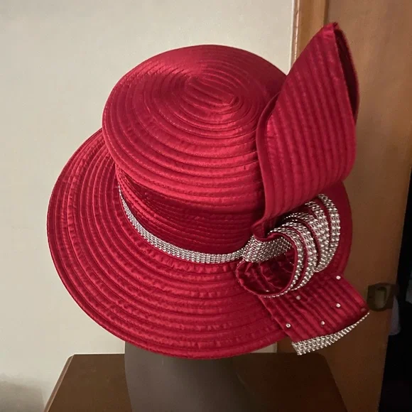 Sundays Red Wide Brim Hat